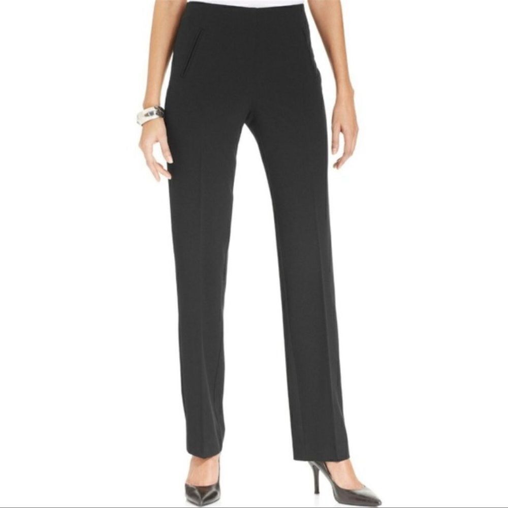 Style & Co 12P Black Professional Pull On Trousers Business Casual Pants